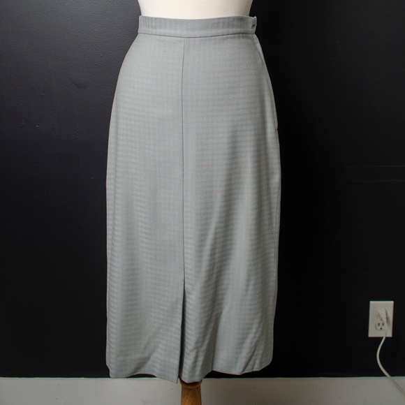 50s Dress Suit Horizontal Blue Mauve Stripe - Picture 9 of 12